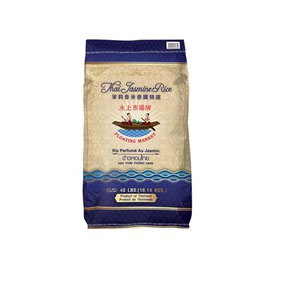 Jasmine White Scented Rice 40lbs - Floating Market