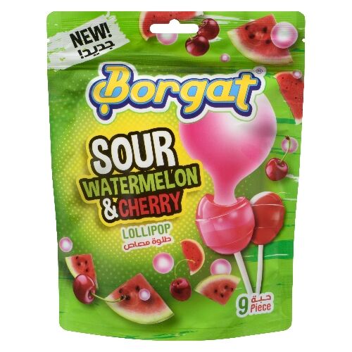 BORGAT Sour Watermelon & Cherry Lollies For Retail